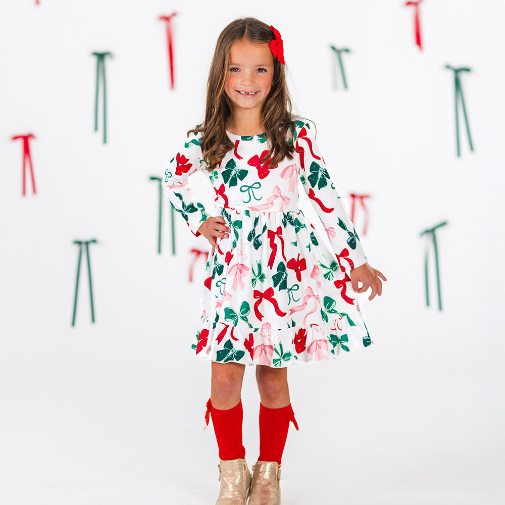 white christmas dresses Toddler Christmas Dress Red / 12-18 Months