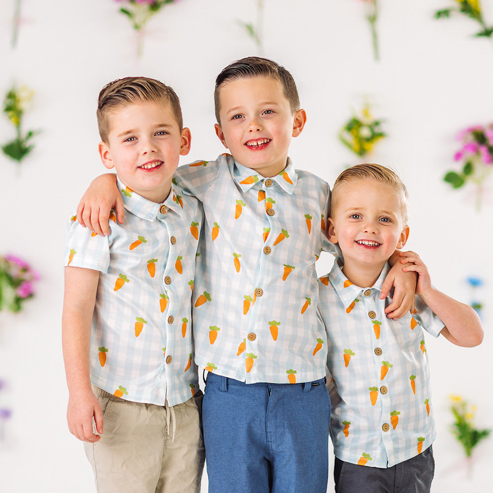 boys easter dress shirt Pastel Plaid Button Down