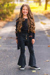 Black & Brown Bow Cardigan