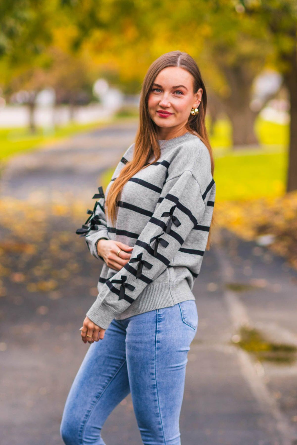Mom & Me - Gray Striped Sweater & Pant Set