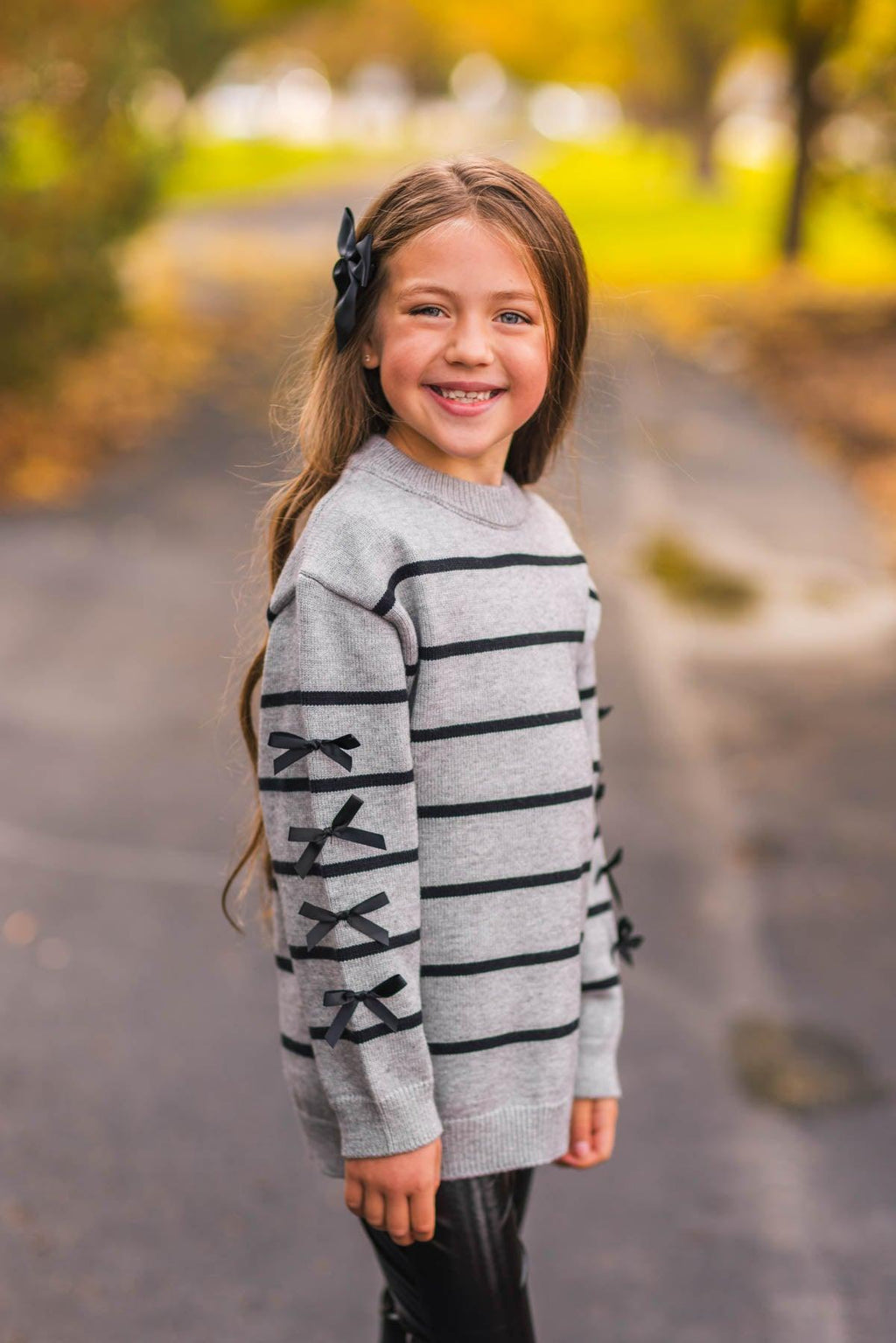 Mom & Me - Gray Striped Sweater & Pant Set