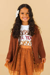 "Gobble Till You Wobble" Cardigan Skirt Set - 3 Piece | Sparkle in Pink