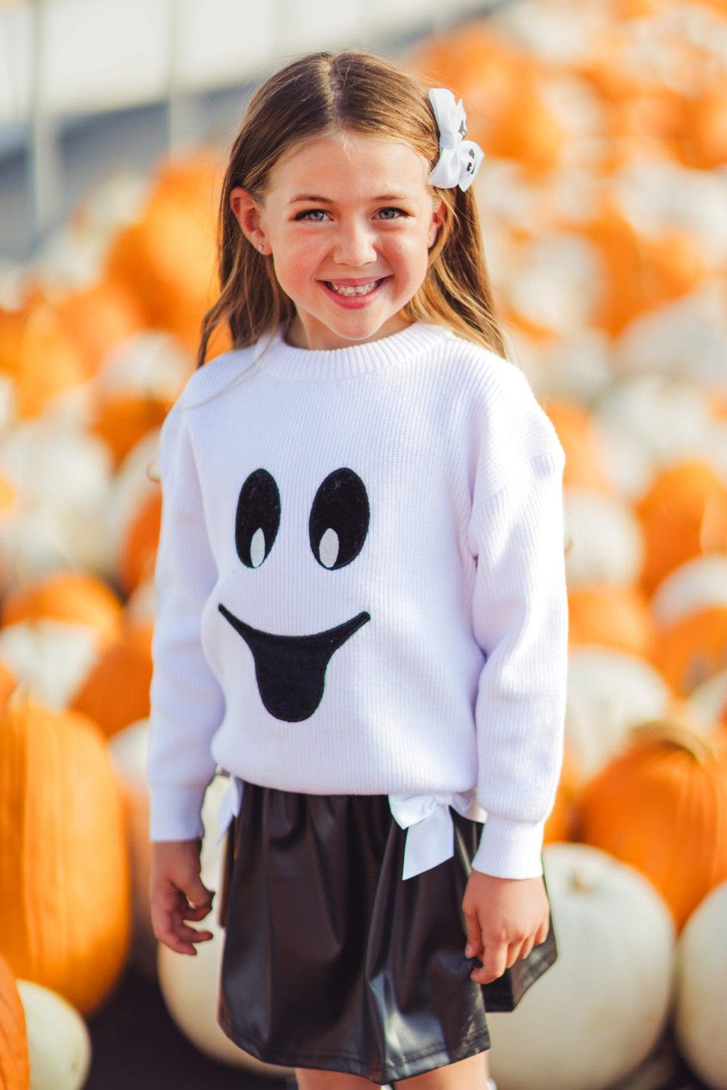 Black & White Ghost Pleather Skirt Set | Sparkle in Pink