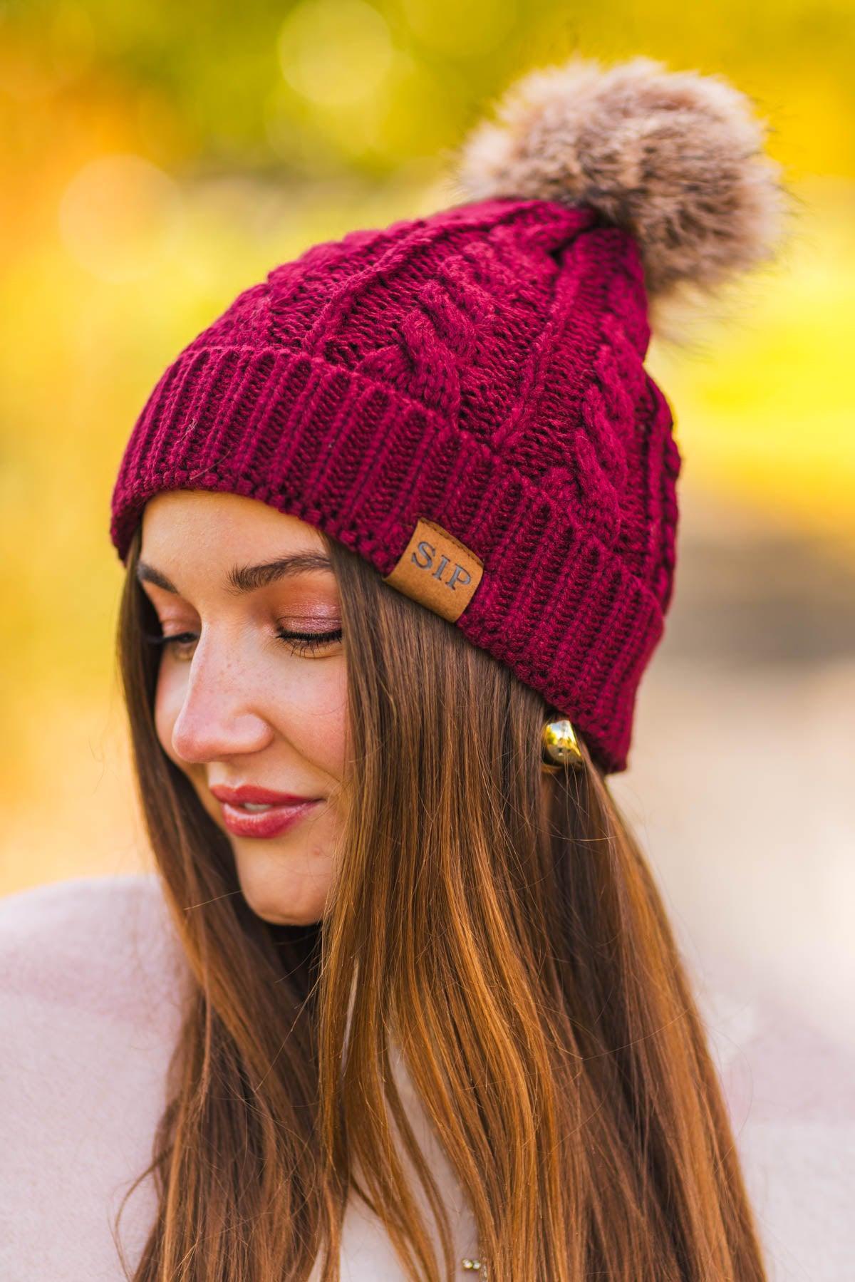 Sasso+Smyth Wool Alpaca Nylon Blend Pink Womens Beanie Cap Boho Glitter Shine Sherbet | Snowbowl Beanie main image 4
