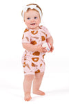 Pink Bamboo Baseball Onesie | Sparkle in Pink