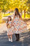 Mom & Me - Peachy Pink Bow Dress