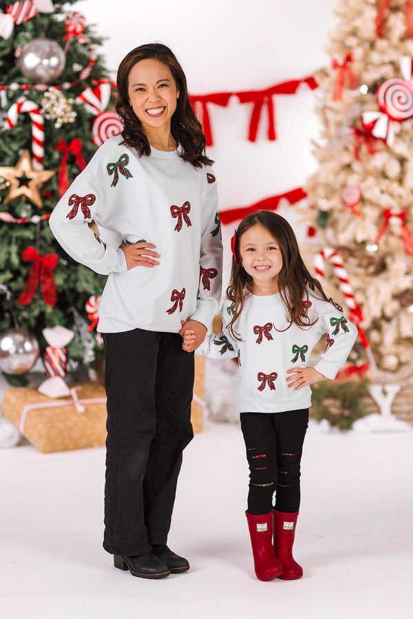 Mom & Me - Plaid Bows Top & Legging Set | Sparkle in Pink