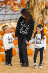 Mom & Kid - "Hey Boo" Sweater | Sparkle in Pink