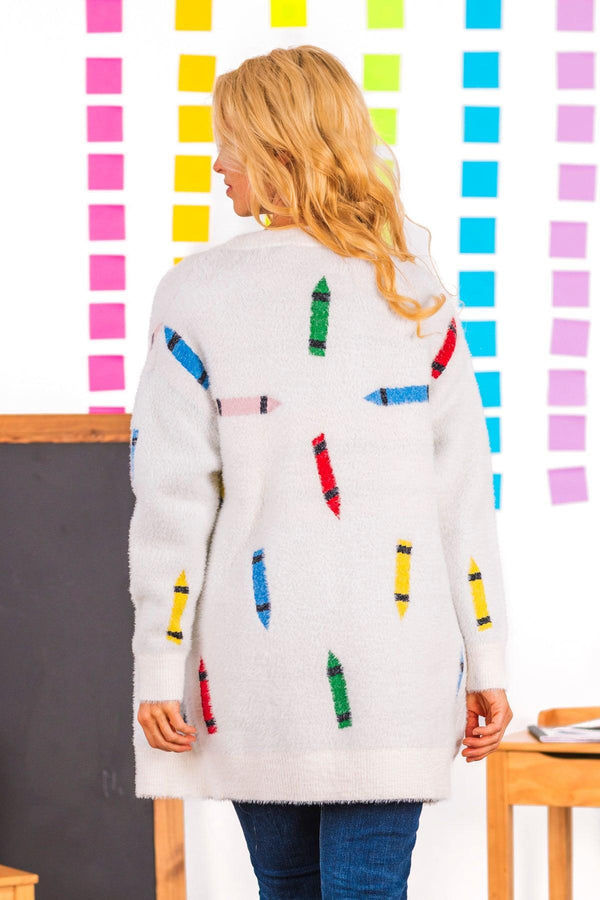 Mom & Me - Crayon Cardigan | Sparkle in Pink