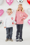 Heart Knit Sweater - Boy or Girl | Sparkle in Pink
