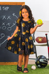 Black Sequin Softball Dress | Sparkle in Pink