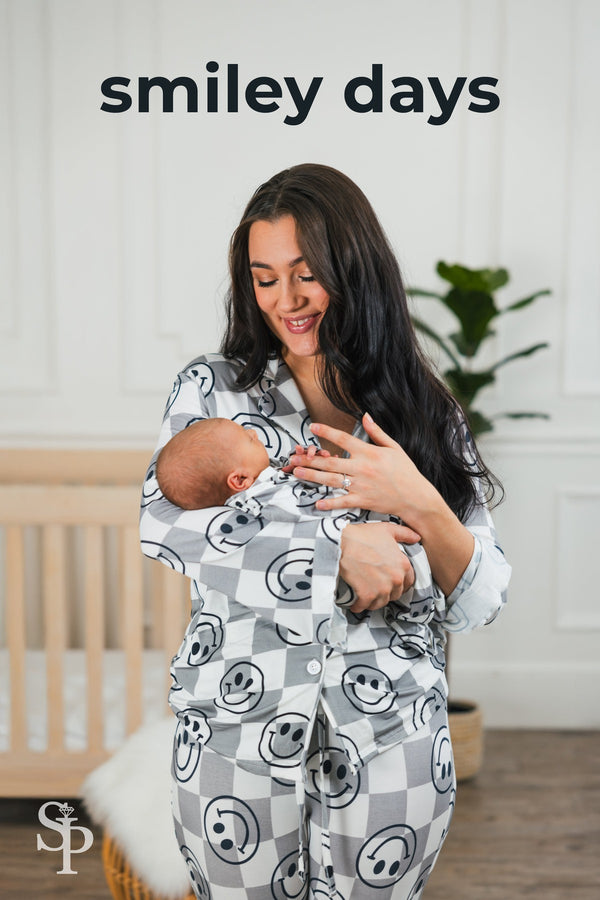 Bamboo Smiley Days Double Sided Blanket | Sparkle in Pink