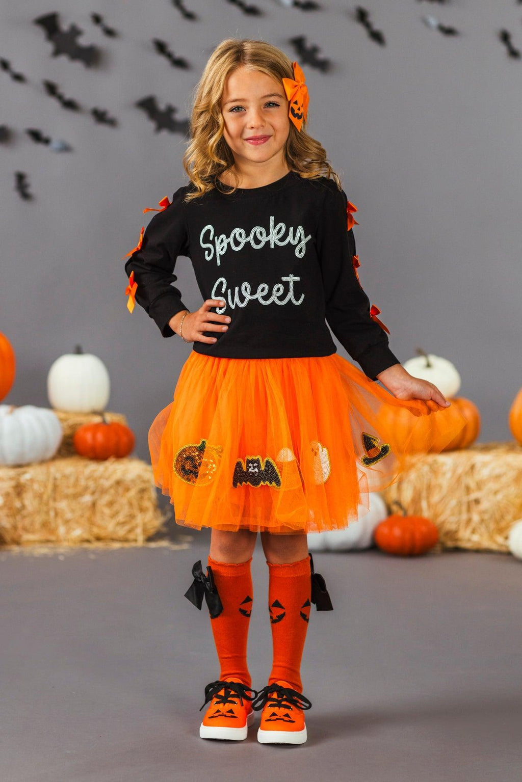 "Spooky Sweet" Tutu Skirt Set | Sparkle in Pink