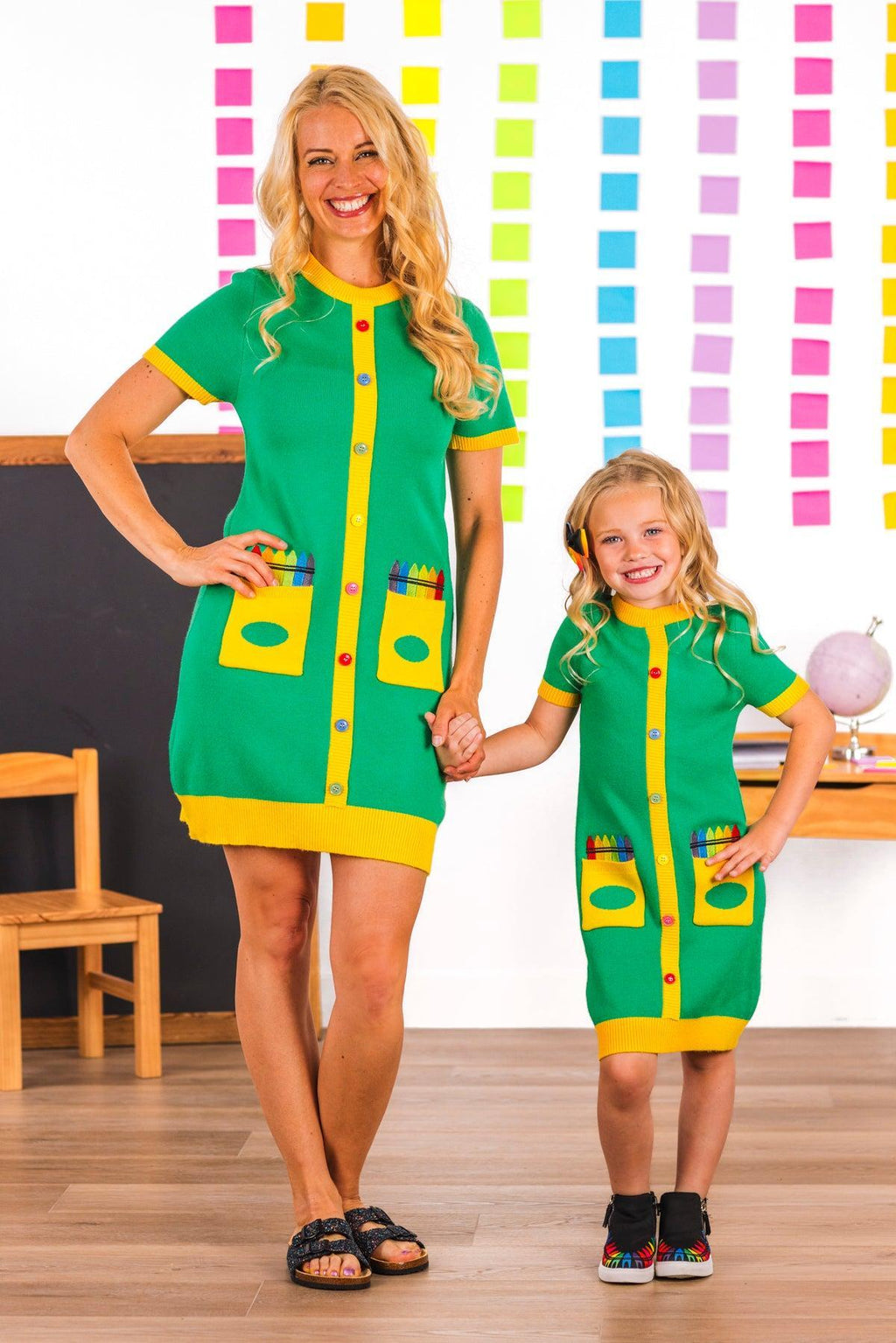 Mom & Me - Crayon Box Sweater Dress | Sparkle in Pink