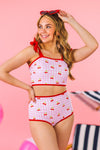 Mom & Me - Pink & Red Cherry Bikini | Sparkle in Pink