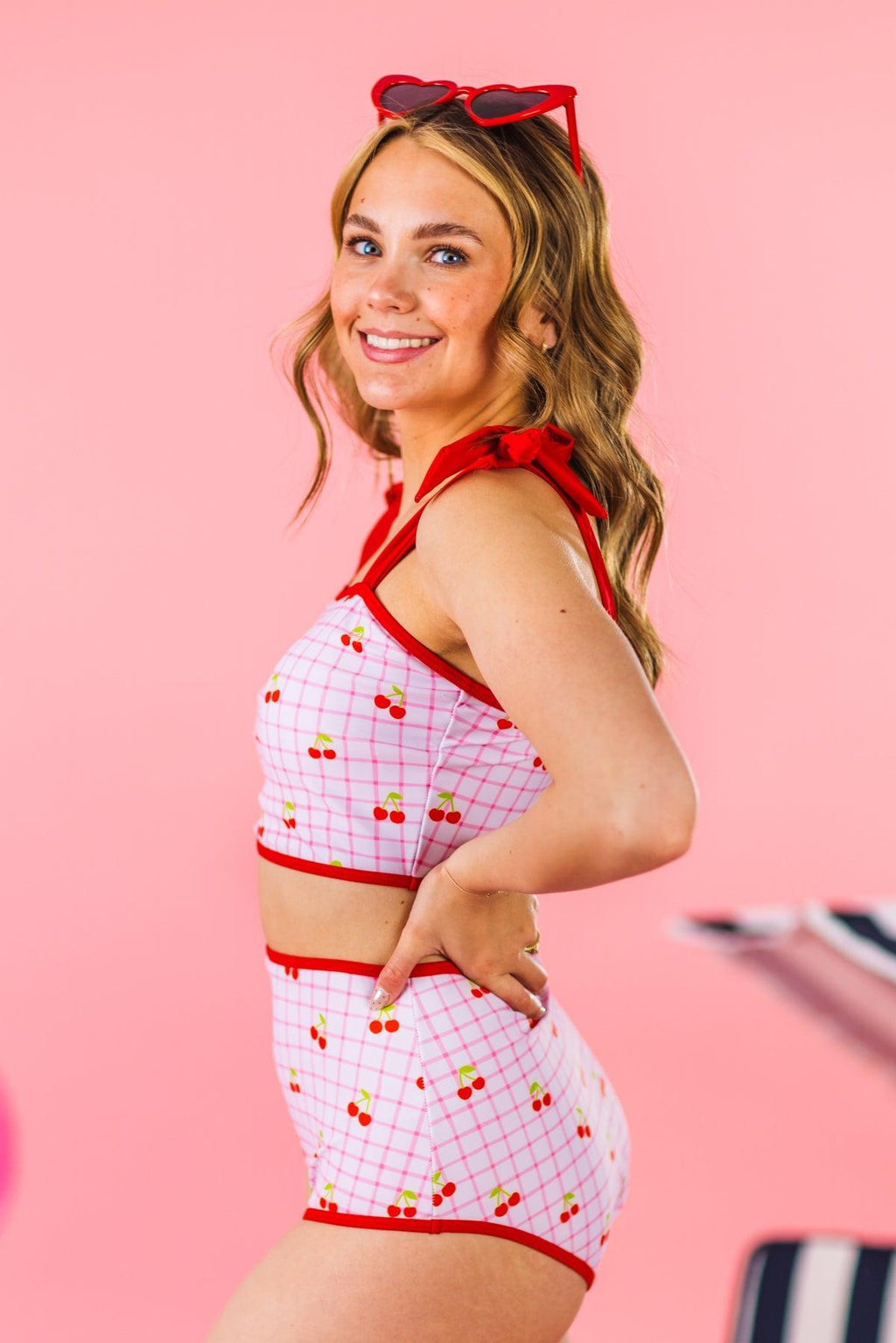 Mom & Me - Pink & Red Cherry Bikini | Sparkle in Pink