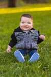 Hooded Denim Jacket | Sparkle in Pink