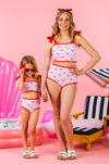 Mom & Me - Pink & Red Cherry Bikini | Sparkle in Pink