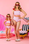 Mom & Me - Pink & Red Cherry Bikini | Sparkle in Pink