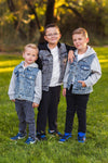 Hooded Denim Jacket | Sparkle in Pink