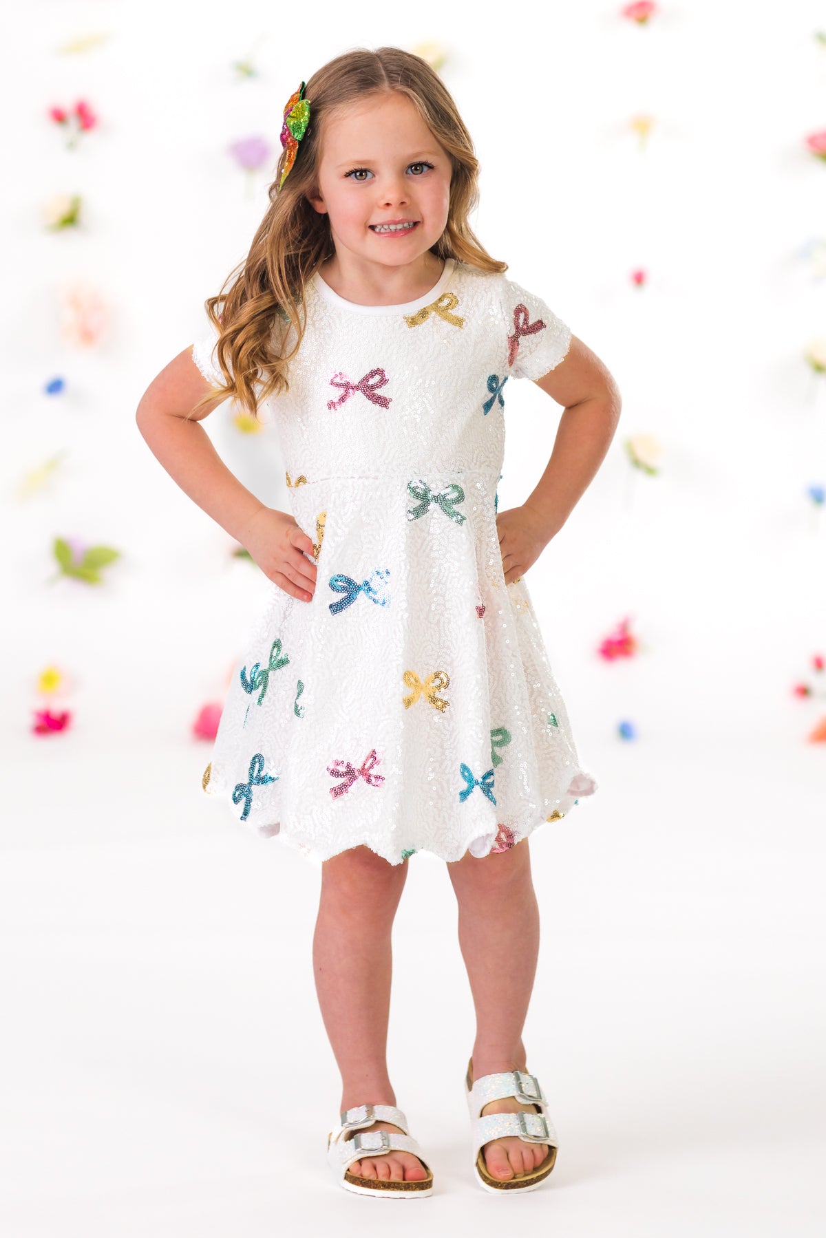 pink sparkly bow dress Pretty Little Thing Pink Sequin Oversized Bow Shift Dress