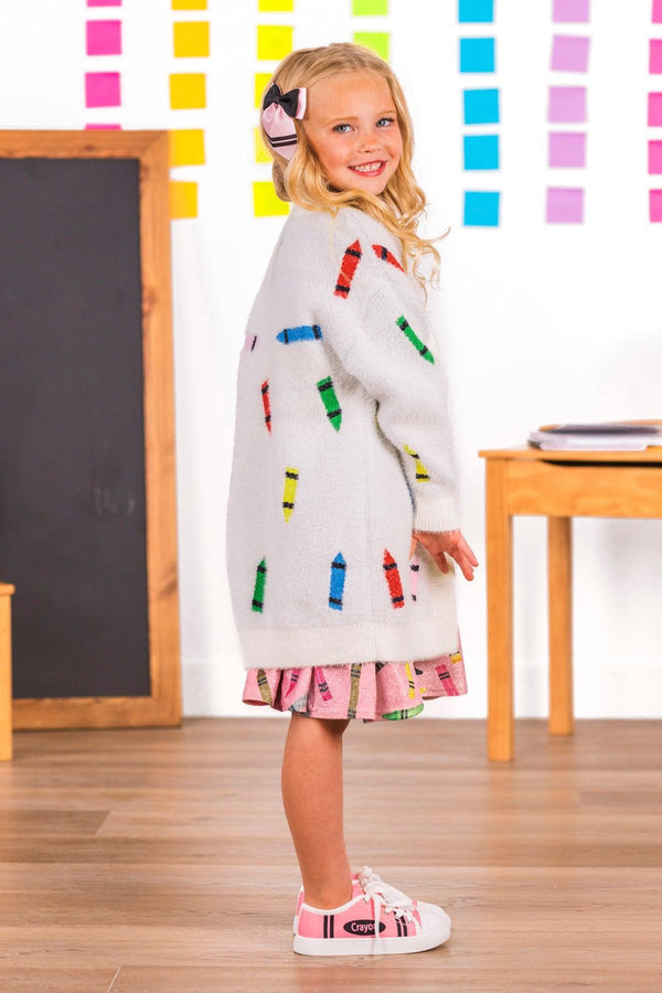 Mom & Me - Crayon Cardigan | Sparkle in Pink