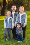 Hooded Denim Jacket | Sparkle in Pink