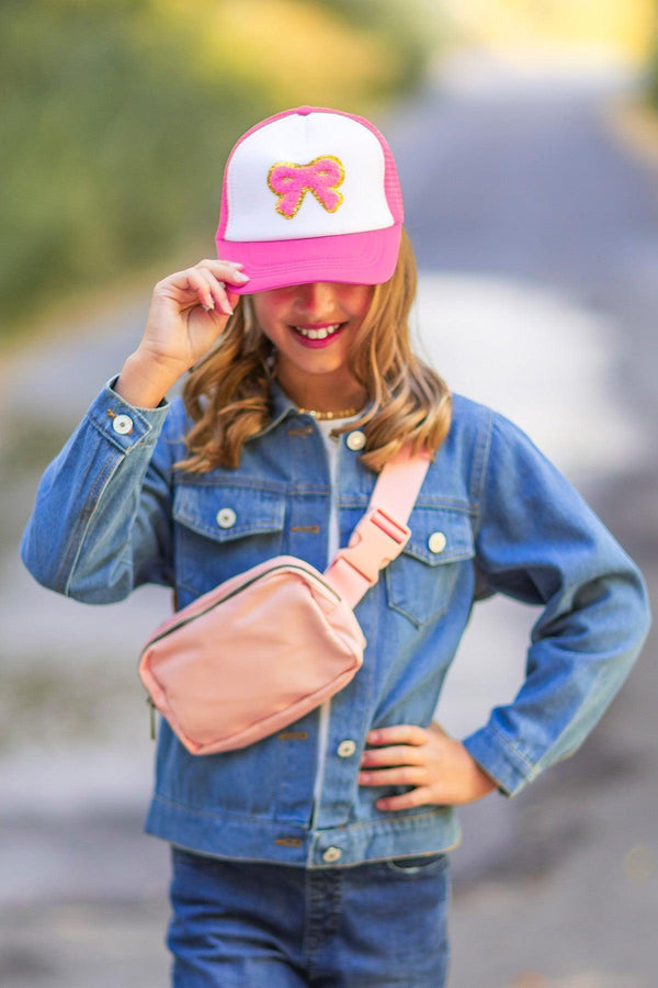 "Big Sis, Lil Sis, Big Bro, Lil Bro" Denim Jacket | Sparkle in Pink