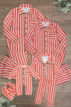 Candy Cane Stripe Family Pajamas - AND PET BANDANA! | Sparkle in Pink