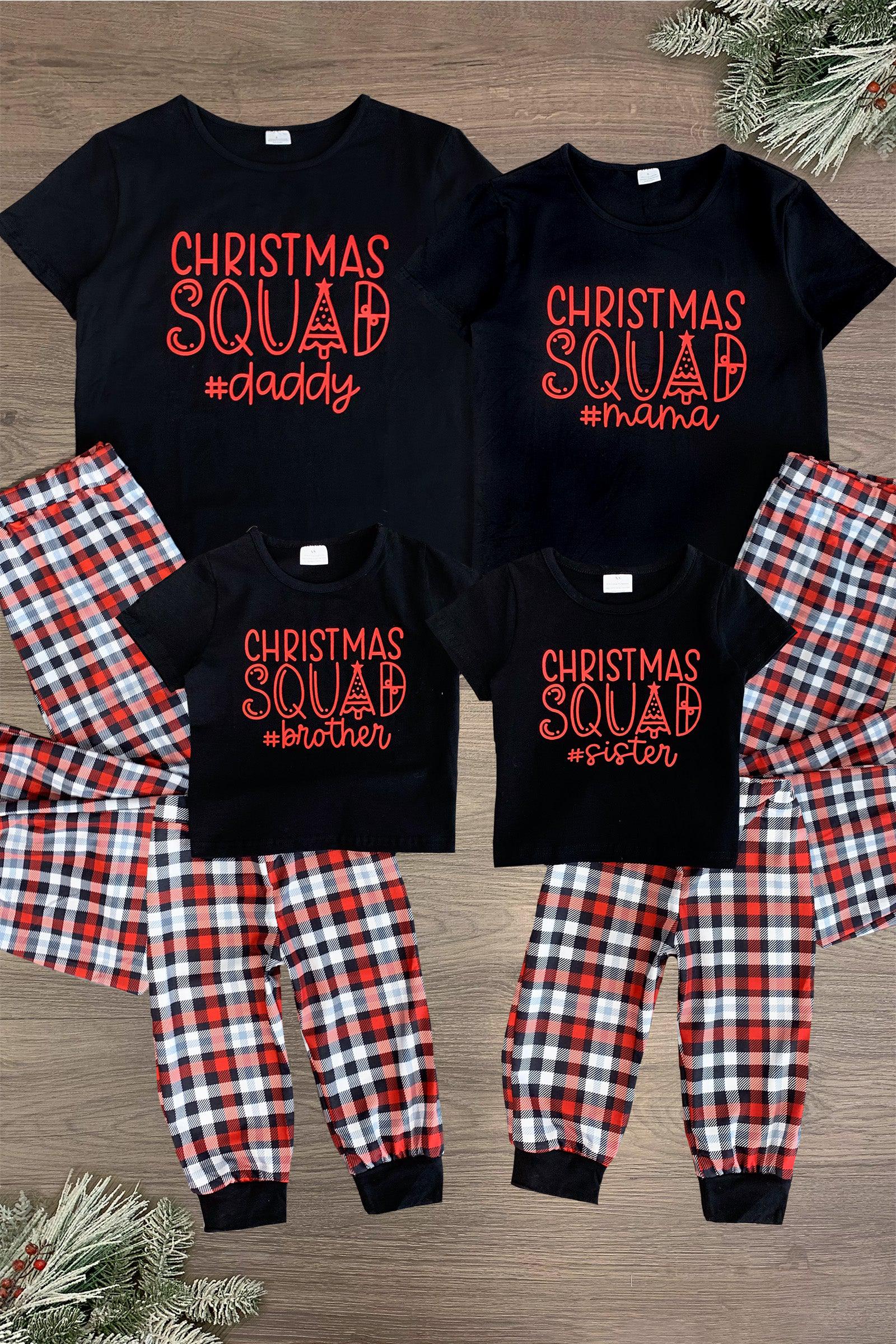 Christmas Squad Family Pajamas - AND PET BANDANA!