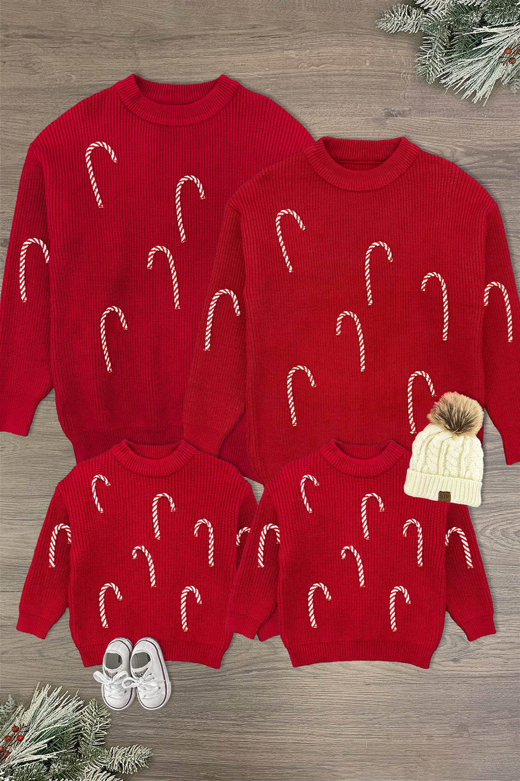 Candy Cane Family Knit Sweater