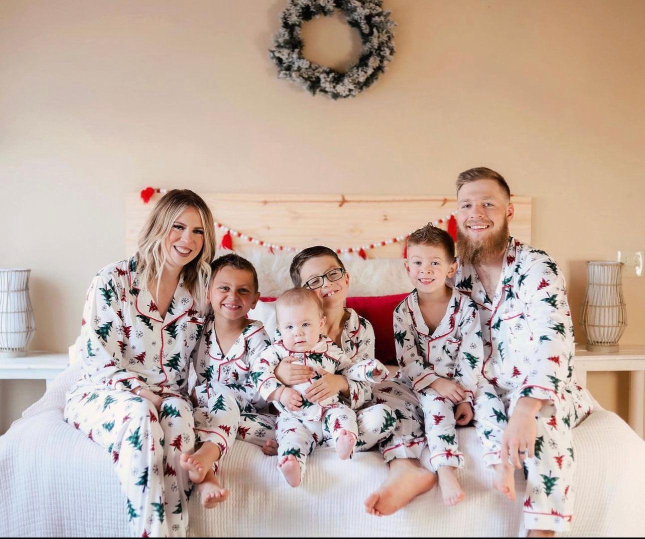 Family & Pet Buffalo Plaid Pajama Set - White