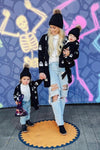 Mom & Me - Cozy Black Ghost Cardigan | Sparkle in Pink