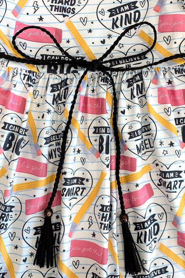 Paper & Pencil Doodle Dress - Sparkle in Pink