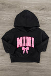 Mom & Me - "Mama & Mini" Black Bow Hoodie | Sparkle in Pink