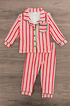 Candy Cane Stripe Family Pajamas - AND PET BANDANA! | Sparkle in Pink