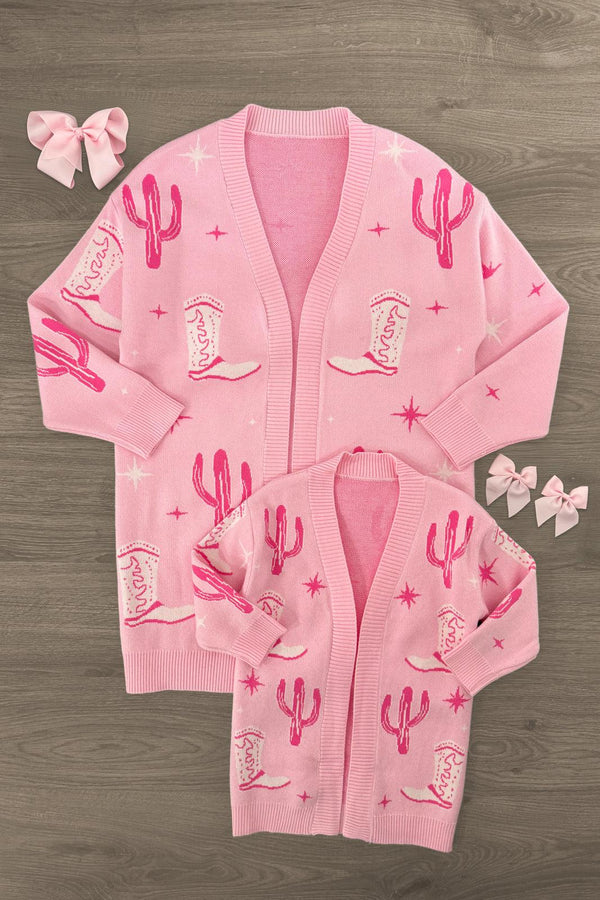 Mom & Me - Pink Cowgirl Cardigan | Sparkle in Pink