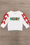 "Merry" Red Velvet Bell Bottom Set | Sparkle in Pink