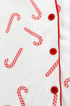 White Candy Cane Family Pajamas - AND PET BANDANA! | Sparkle in Pink