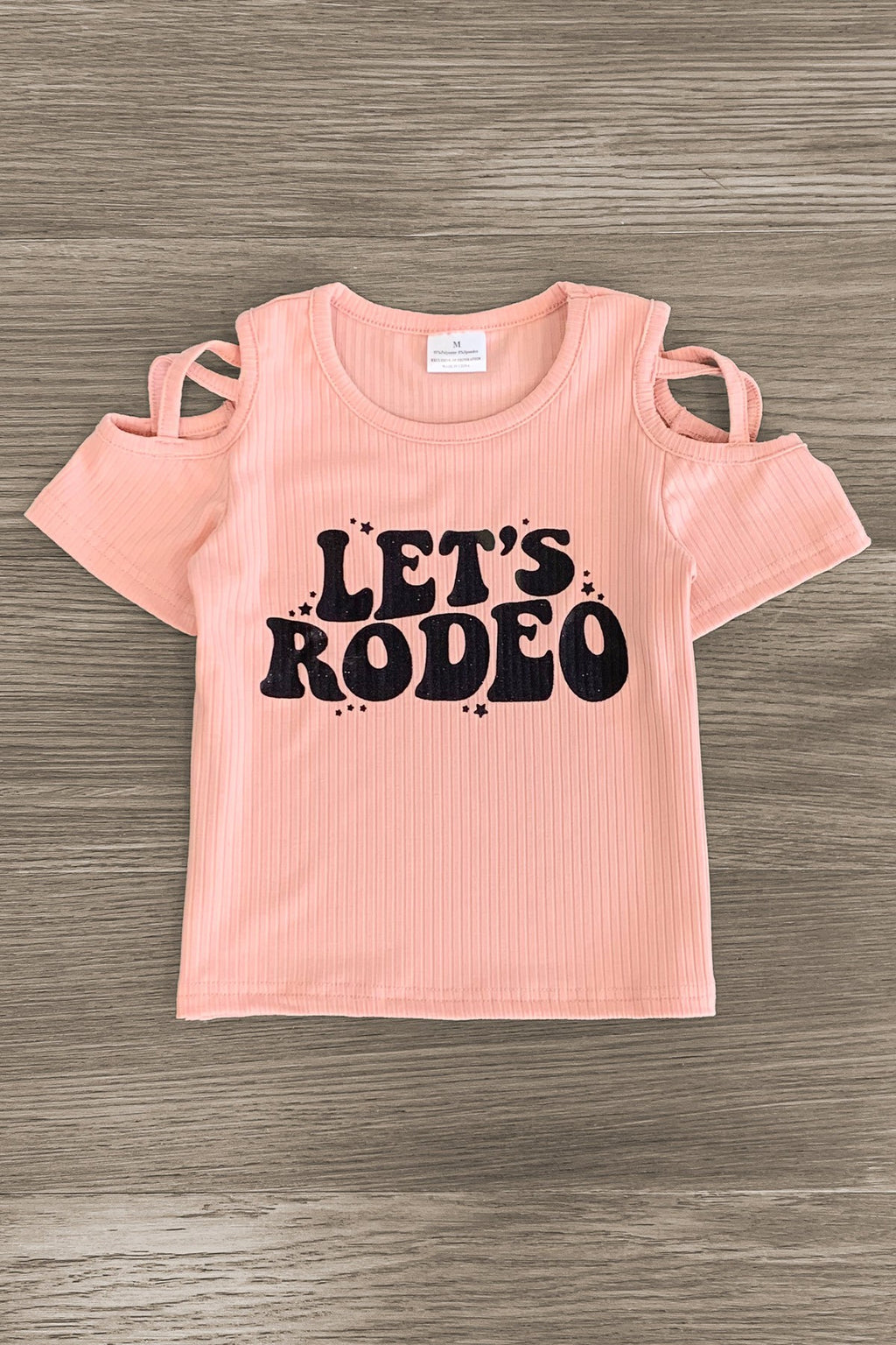 "Let's Rodeo" Sequin Star Denim Short Set | Sparkle in Pink