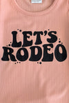 "Let's Rodeo" Sequin Star Denim Short Set | Sparkle in Pink