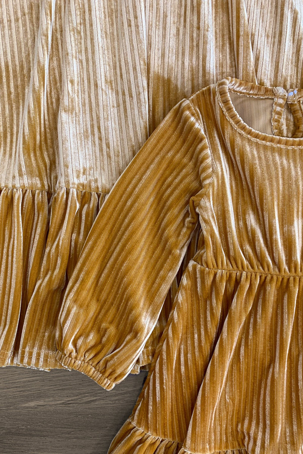 Mom & Me - Gold Ribbed Dress | Sparkle in Pink