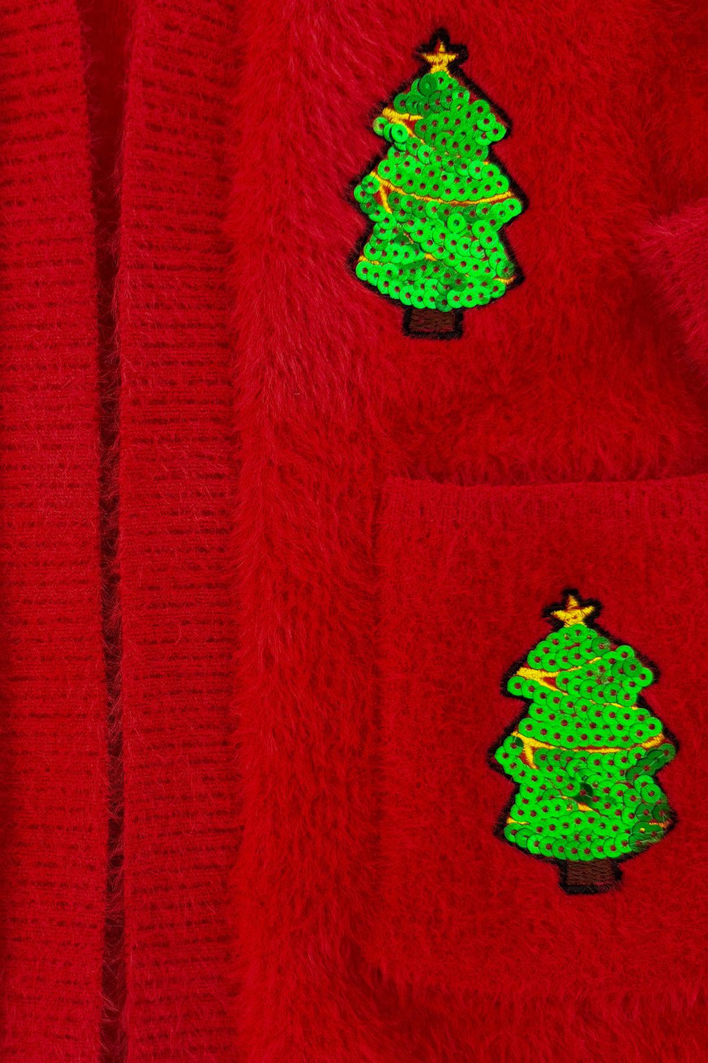 Mom & Me - Cozy Sequin Christmas Tree Cardigan | Sparkle in Pink