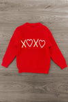 "XOXO" Red Knit Sweater | Sparkle in Pink