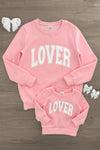 Mom & Me - "Lover" Pink Sweatshirt | Sparkle in Pink