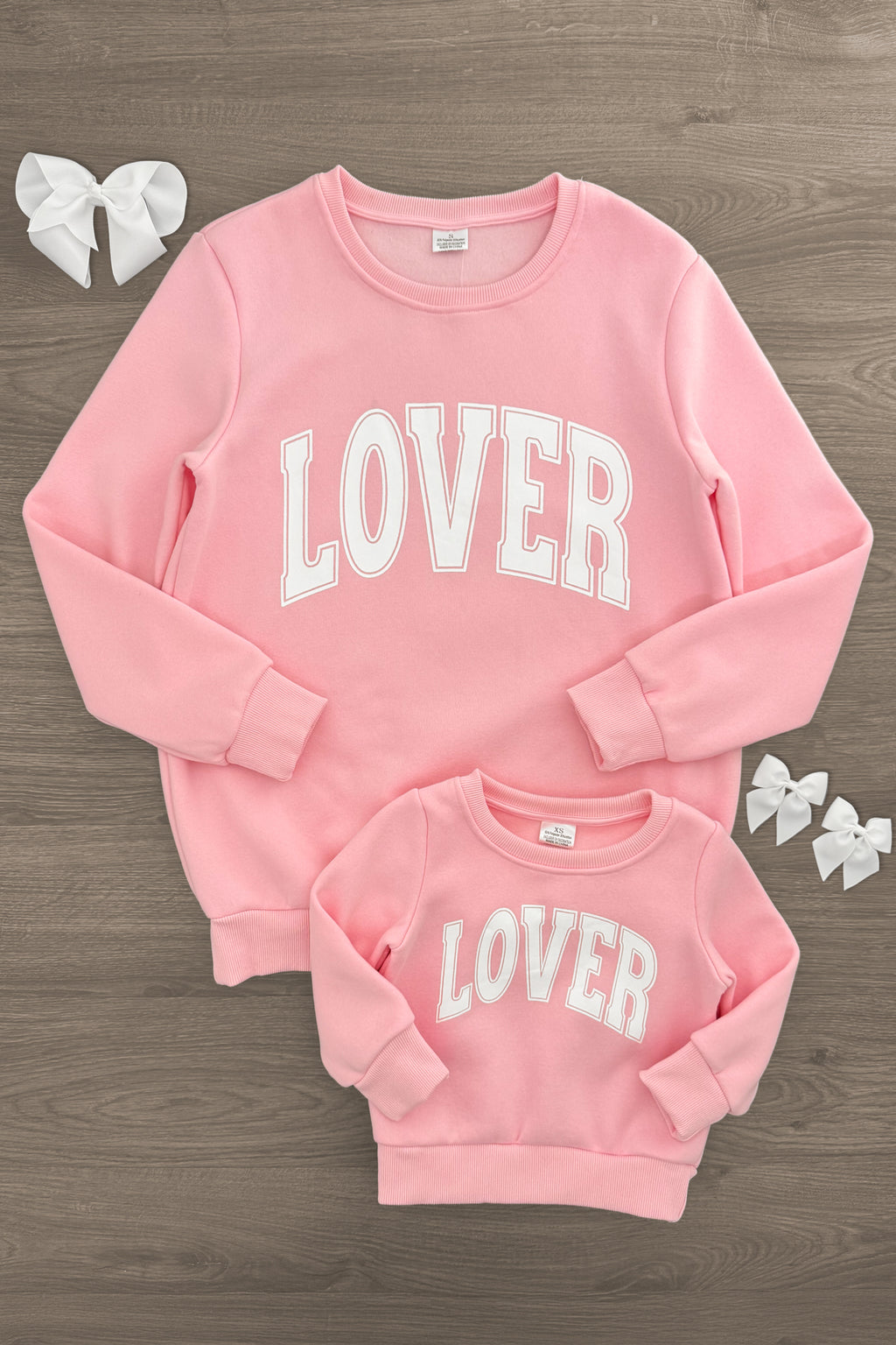 Mom & Me - "Lover" Pink Sweatshirt | Sparkle in Pink
