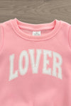 Mom & Me - "Lover" Pink Sweatshirt | Sparkle in Pink