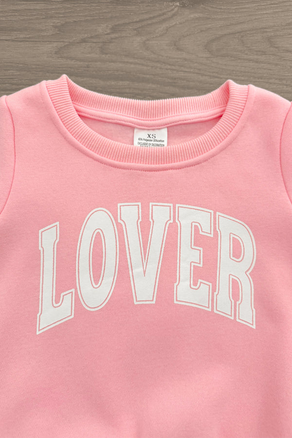 Mom & Me - "Lover" Pink Sweatshirt | Sparkle in Pink