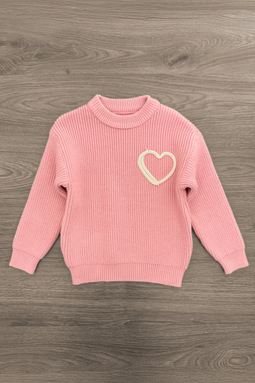 Heart Knit Sweater - Boy or Girl | Sparkle in Pink