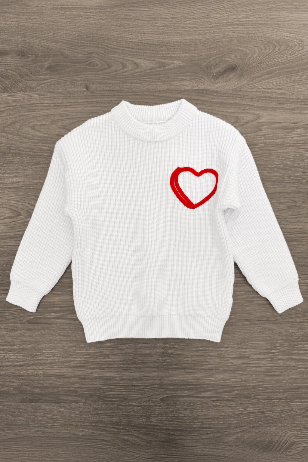 Heart Knit Sweater - Boy or Girl | Sparkle in Pink
